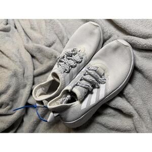 Adidas women’s Lightweight White Mesh Sneakers, Size 8